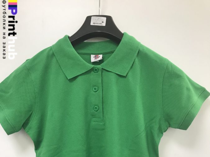 Женская рубашка-поло зеленая