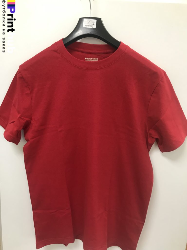Красная футболка хлопок